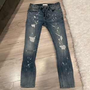 Topman Rip and repair Skinny Jeans 30